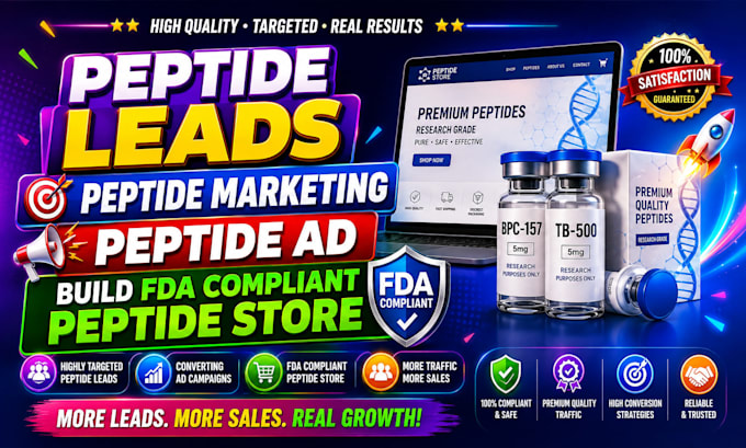 get peptide leads peptide marketing peptide ad build fda compliant peptide store