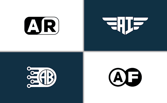 do custom letter lettering initial monogram minimalist modern font logo design
