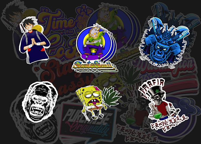 design a sticker for logo label badge