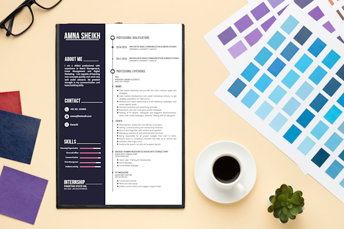 design professional resume design or modern cv template