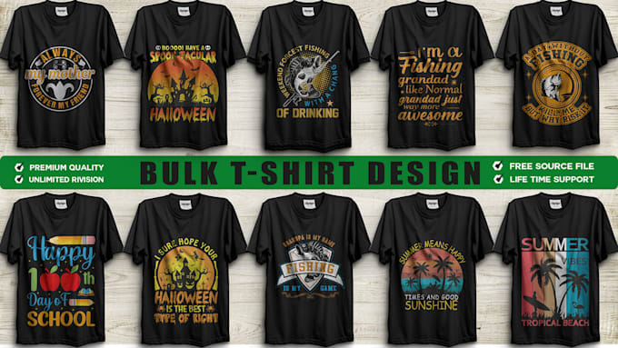 make custom typography t shirts and bulk t shirt design