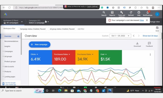 Setup audit and optimize google ads adwords ppc campaign by Smm sem