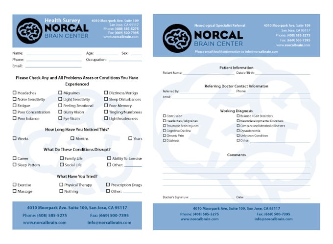 design a medical doctor referral pad