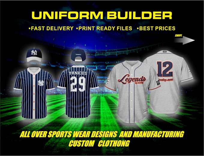 do basketball jersey unifrom or baseball jersey uniform etc