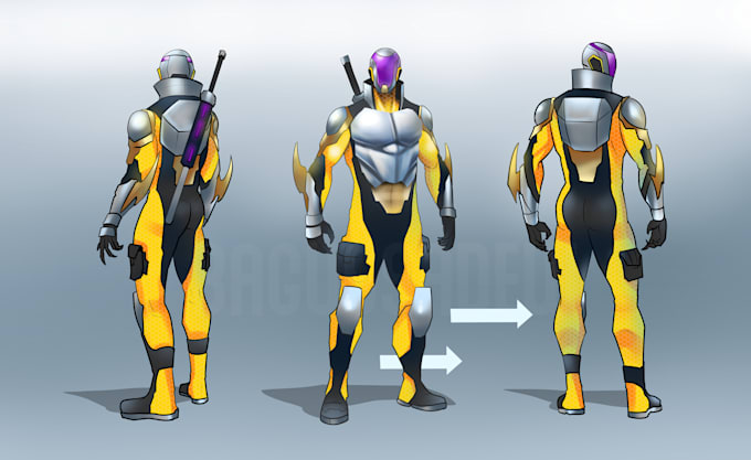 draw fantasy or sci fi concept art character design