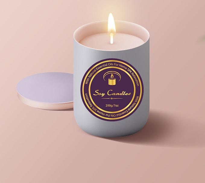 do candle label design product label box packaging design