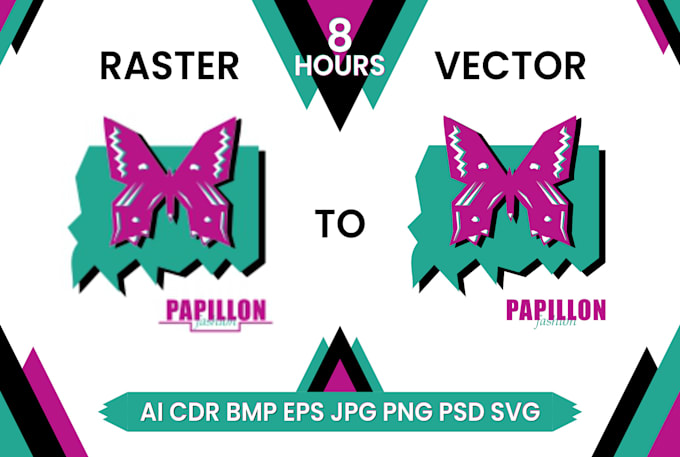 vector tracing redrawing recreate fashion logo to vector