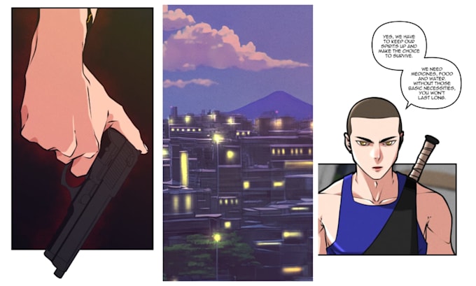 Draw webtoon at quality level by Lance_sceadu | Fiverr