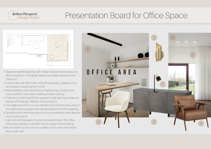 design your room, create mood board and 2d floor plan