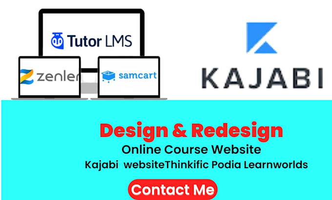 design stunning online course website on kajabi podia teachable thinkific