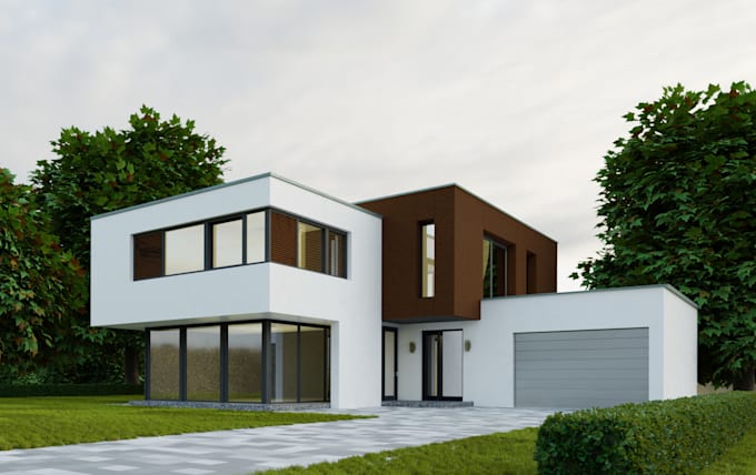 do exterior design 3d modeling and architecture 3d image rendering