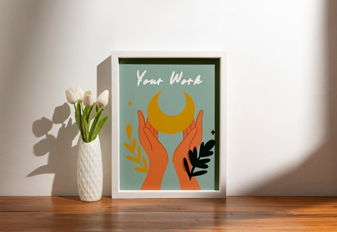 create realistic canvas mockup artwork for your design needs