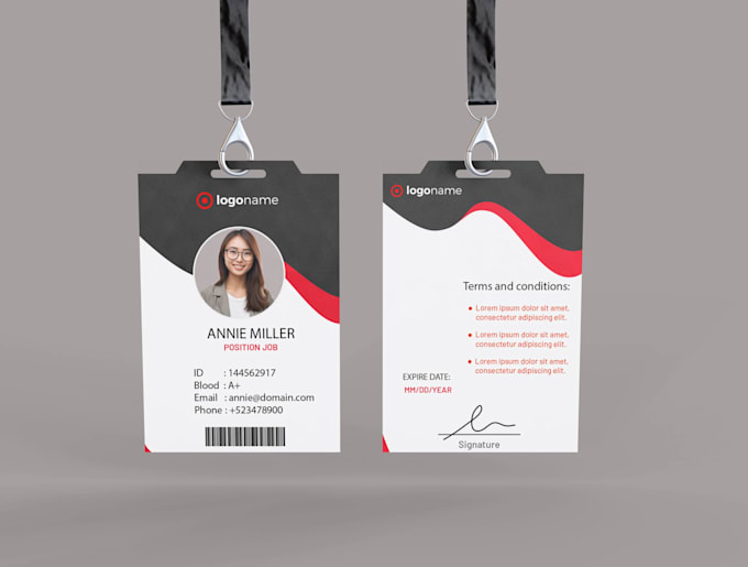 do professional id card design