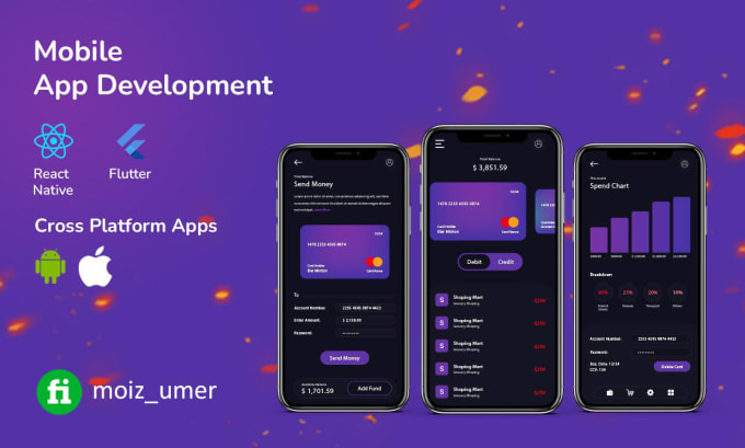 Design and develop an android and ios app using flutter by Moiz_umer ...