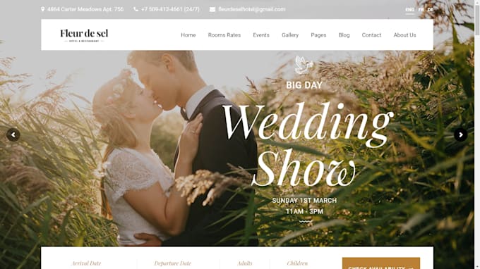 create a hotel booking website