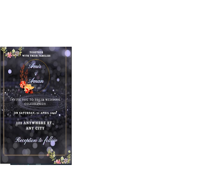 Do unique wedding invitation card design by Nusratnawaz150 | Fiverr