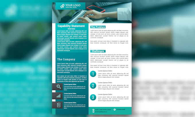 design professional and clean business capability statement