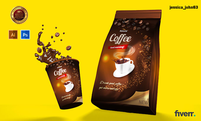 do premium food pouch design, bag design, and label design