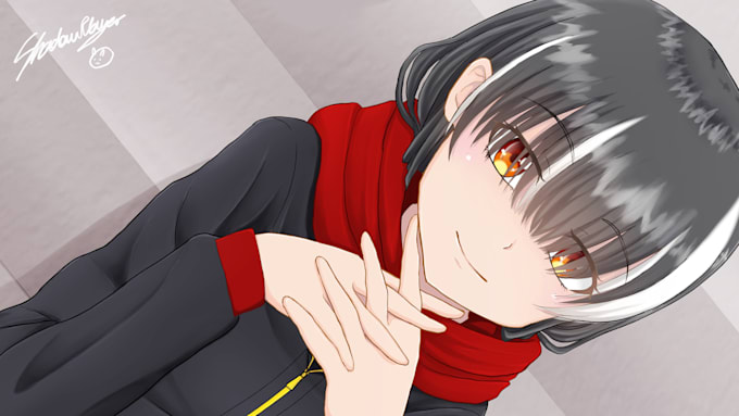 Draw half body anime illustration by Shadowplayerart | Fiverr