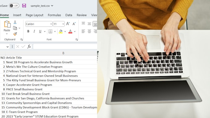 make table content, do fastest data entry, web scraping excel,CSV entry
