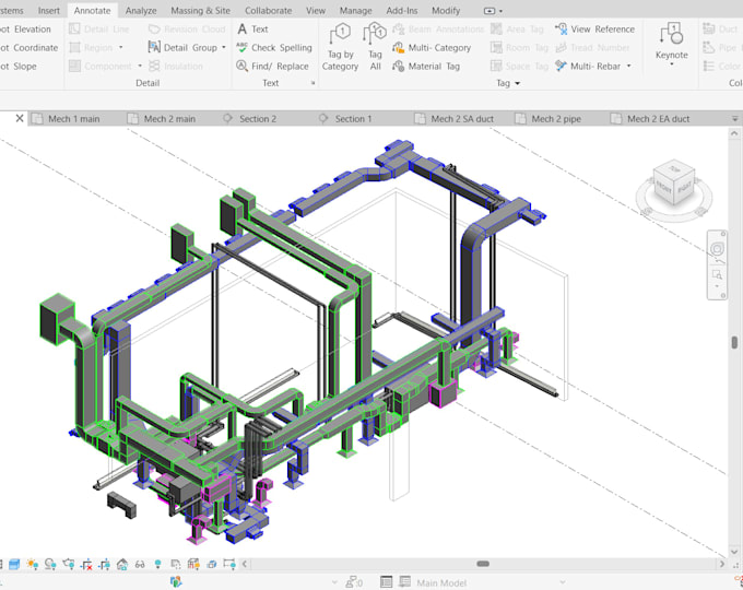 create hvac shop drawings and as built drawings in autocad and revit