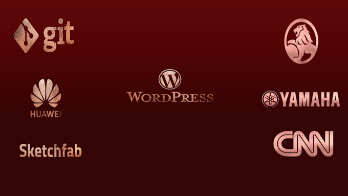 put gold foil, silver and rose gold effect to your logo