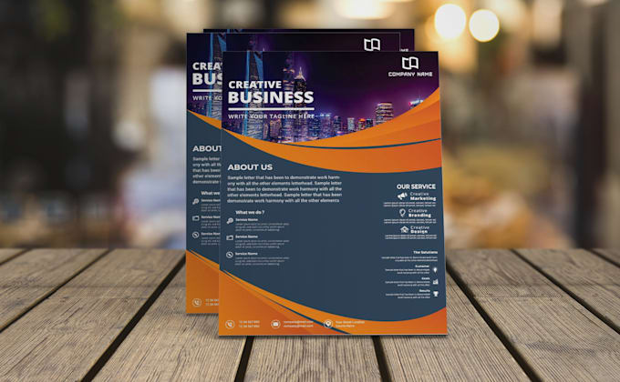 design modern professional flyer, leaflet or poster in 8hr
