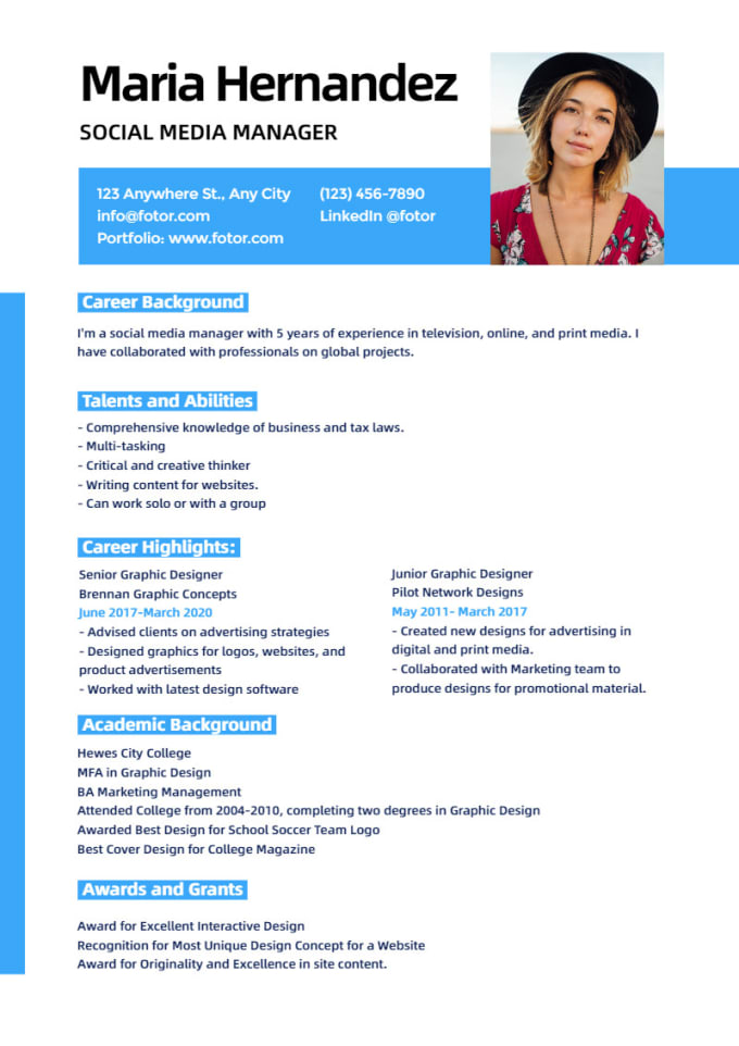 Provide professional resume, cv writing service by Sania_graphic | Fiverr