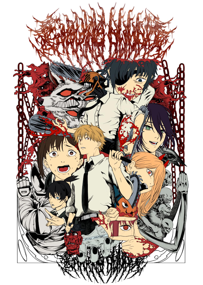 draw anime fan art illustration for tshirts,merch etc