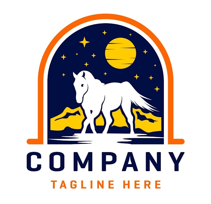 design modern awesome horse logo