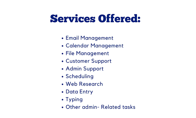 be your reliable administrative virtual assistant