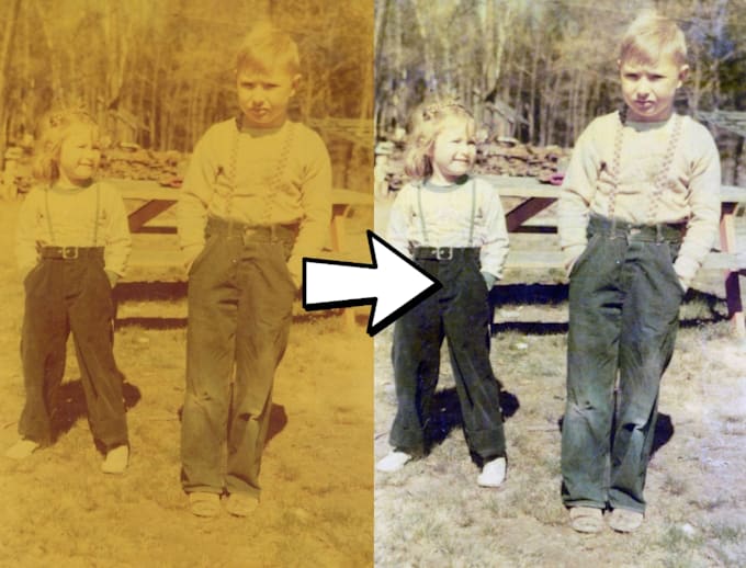 Restore damaged photos using adobe photoshop by Cameronb1999 | Fiverr