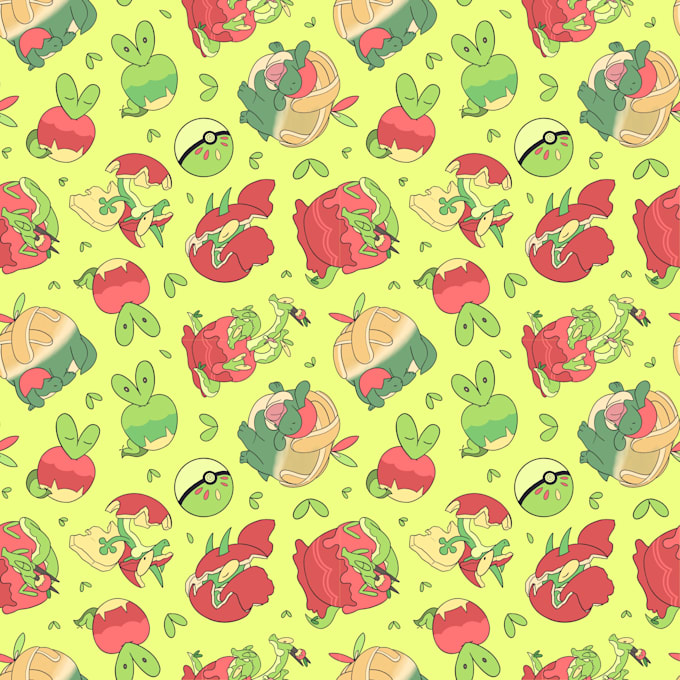 create cute seamless patterns for fabric, stickers or print