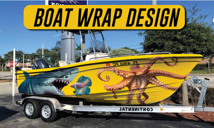 create professional vehicle wrap design, boat wrap, car wrap, van wrap