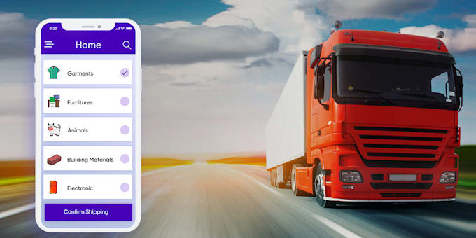 develop logistic app, transportation app, truck booking app, delivery app,