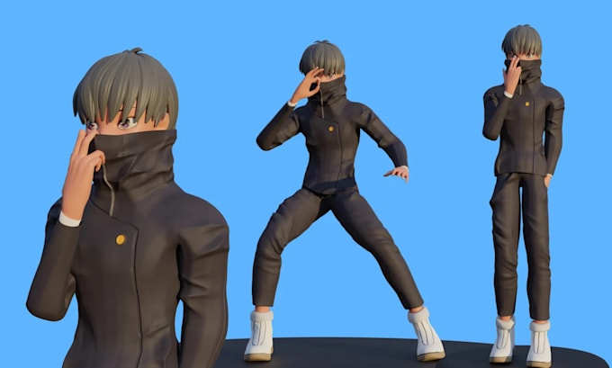 model custom anime characters in 3d for games, animation, or vtubers