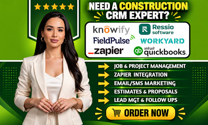 knowify fieldpulse ressio workyard quickbooks CRM automation zapier integration