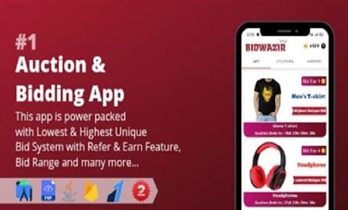 develop, grow auction app, auction website and online auction platform