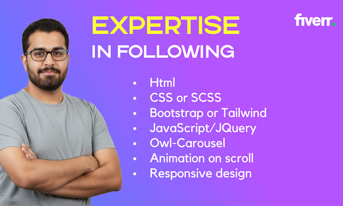 create a responsive custom HTML website for you