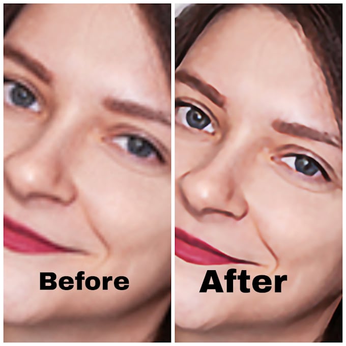 Sharpen enhance, improve, upscale, restore and enlarge low resolution