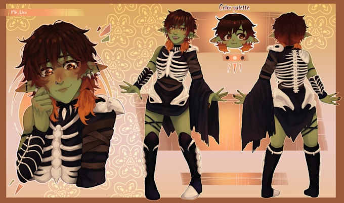 design your character sheet with extra outfits