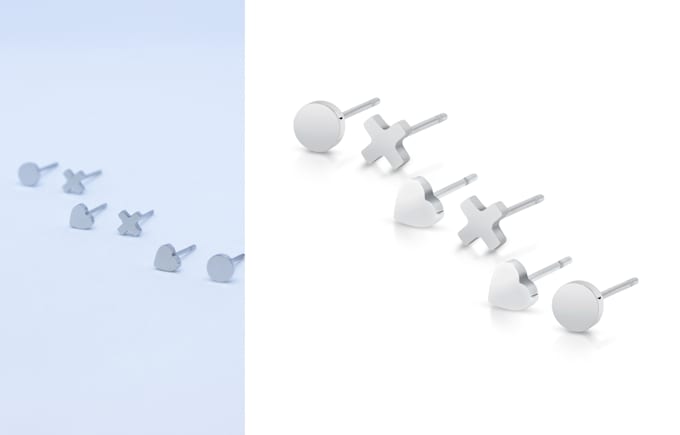 jewelry retouching, product photoshop editing