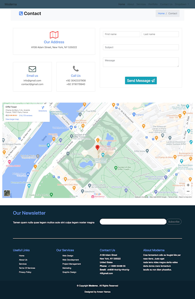 Create your website using html css bootstrap website by Ameerhamza240 ...