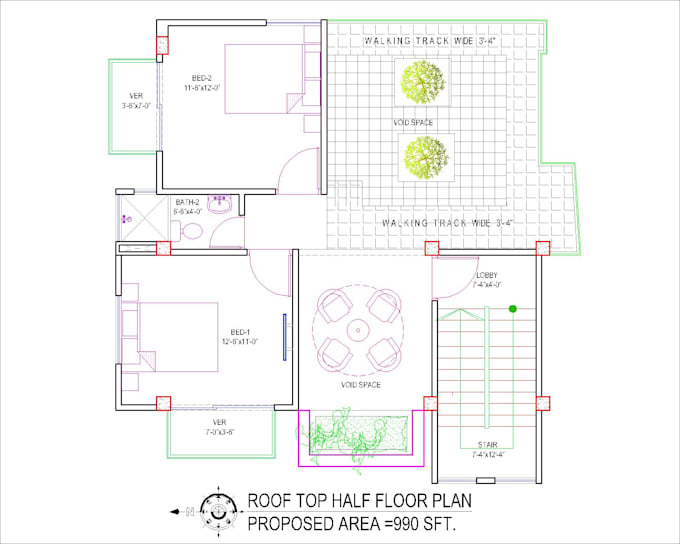 draw architectural plan in autocad 2d for you