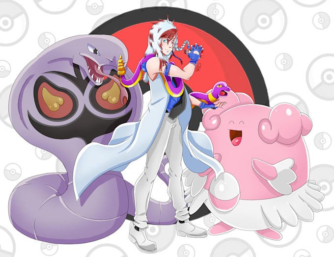 draw your oc and pokemon team in my style