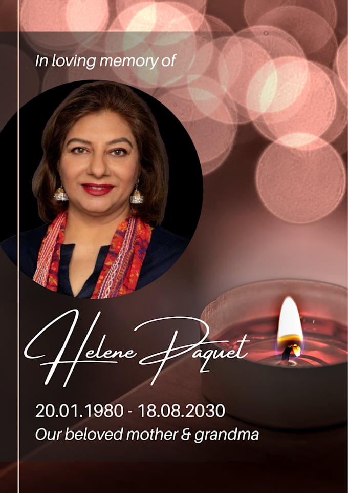 Do funeral flyer , obituary , event and church flyer in 2hrs by