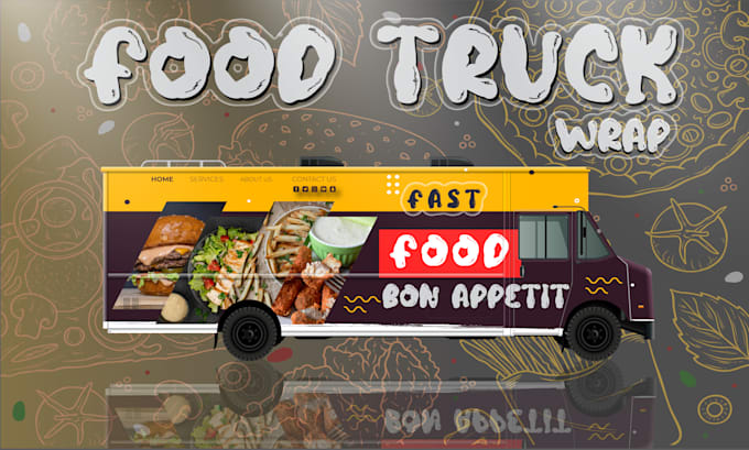 do food truck ,food cart, food van ,food trailer ,car , van ,box trailer wrap