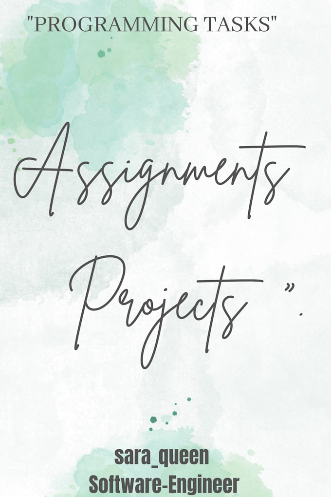 do computer science assignments, tasks, and projects