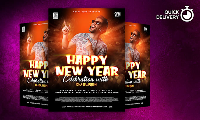 design event, party, sports, club flyers with motion flyer