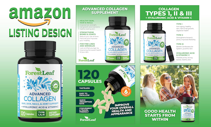 design amazon product listing images or a plus content
